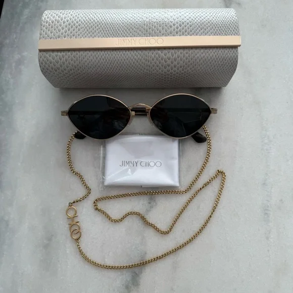 ❗️SOLD❗️Jimmy Choo Sonny/S sunglasses with chain - Picture 2 of 4